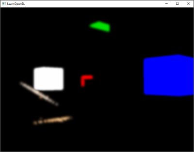 Bright regions extracted for glow or bloom effect are blurred in OpenGL