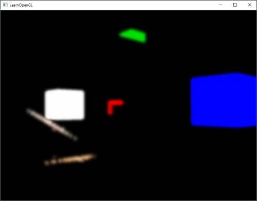 Blurred image using Gaussian Blur of extracted brightness regions for the glow or bloom effect in OpenGL