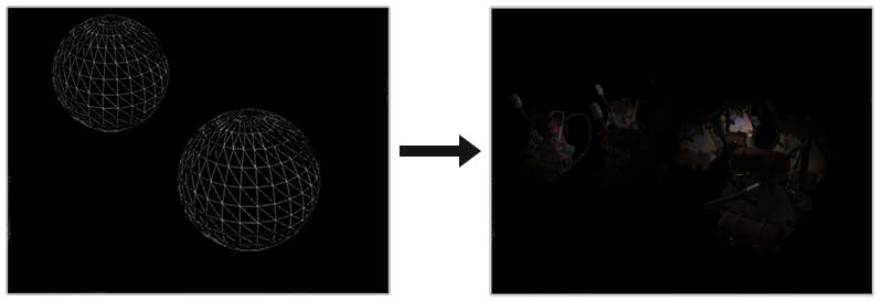 Image of a light volume rendered with a deferred fragment shader in OpenGL