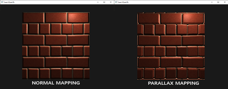 Image of parallax mapping in OpenGL