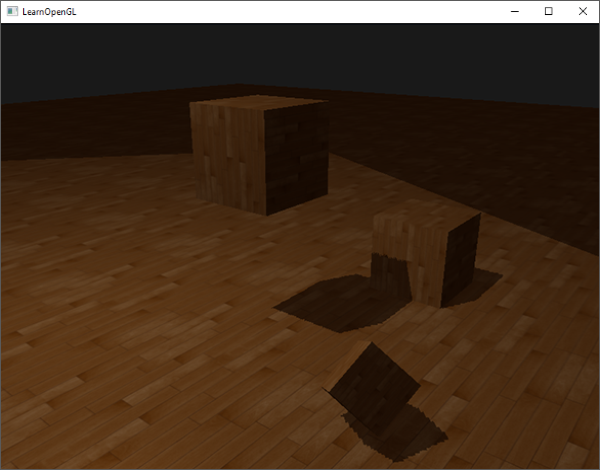 Shadow mapping with edges of depth map visible, texture wrapping