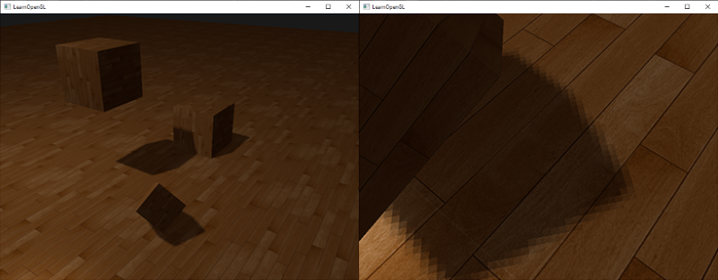 Soft shadows with PCF using shadow mapping