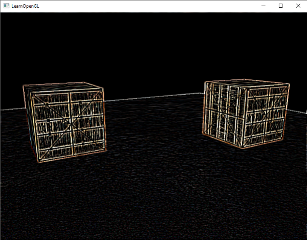 Post-processing image of a 3D scene in OpenGL with edge detection filter