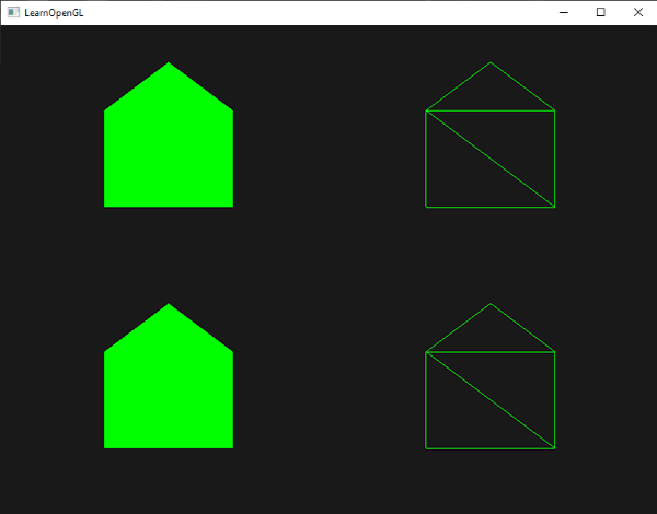 Houses drawn with points using geometry shader in OpenGL