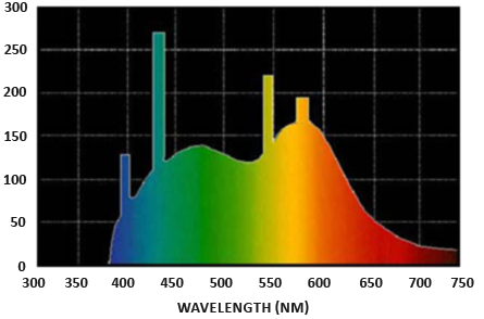 Spectral distribution of daylight