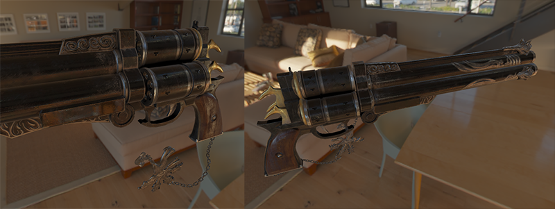 Render in OpenGL of full PBR with IBL (image based lighting) on a 3D PBR model.