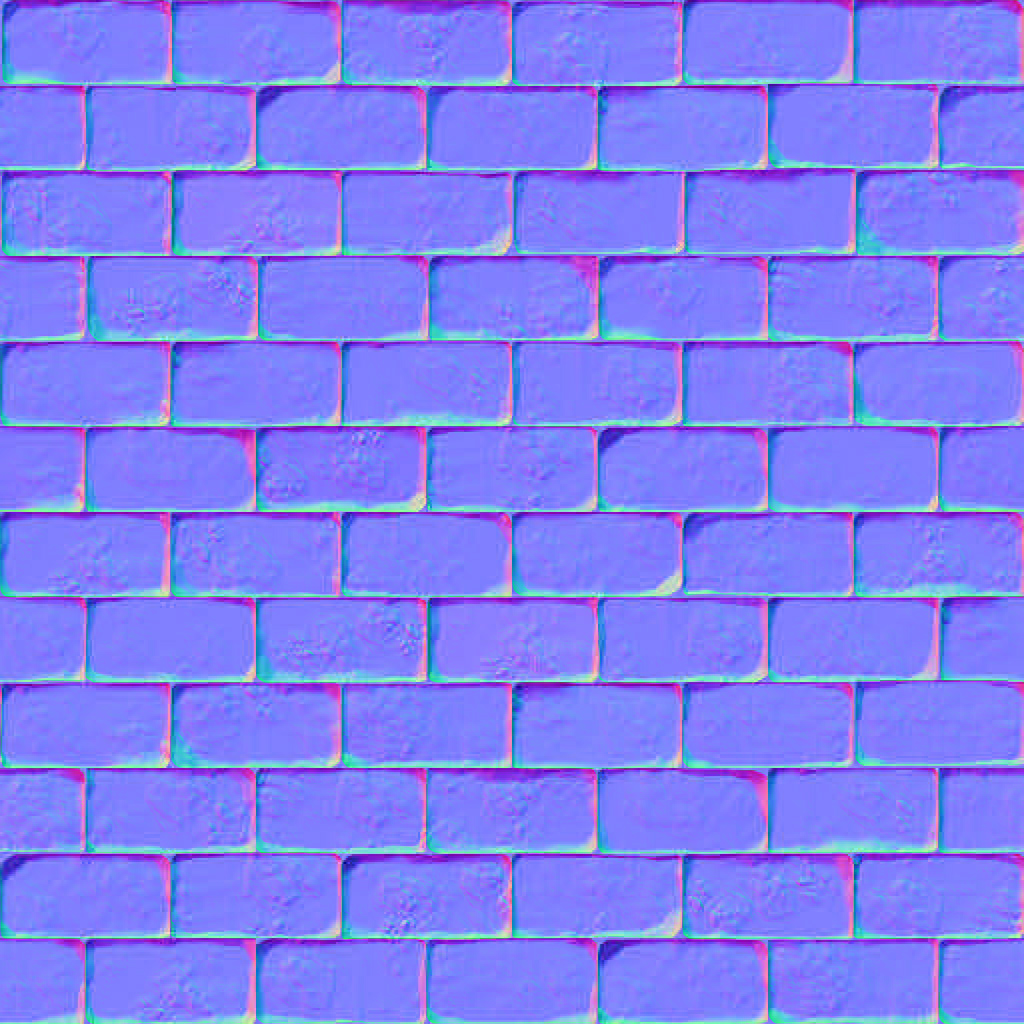 Brick Wall Texture With Normal Map Image To U